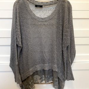 LF lace trim sweater